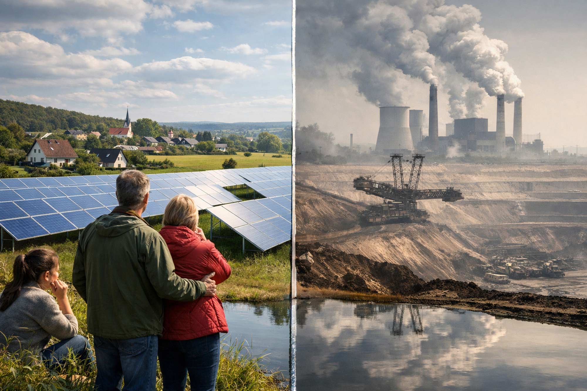 Freiflächen-Photovoltaik in Halver: Was kostet uns Klimastrom? 2 Freiflächen-Photovoltaik in Halver vs. Kohlekraftwerk irgendwo.